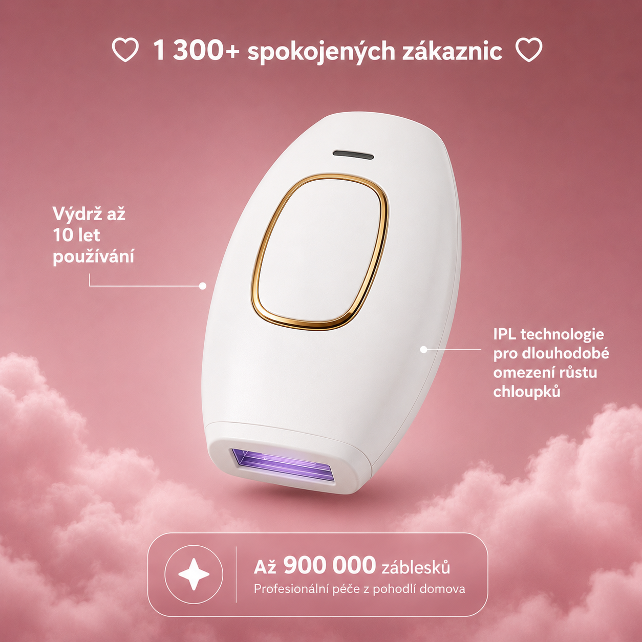 Teny IPL Laserový odstraňovač chloupků